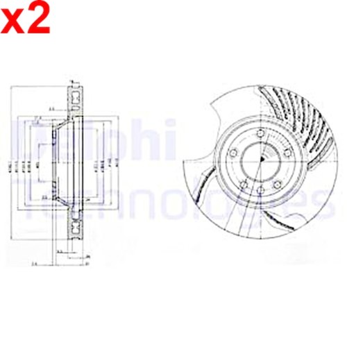 Brake disc delphi fits - brake,