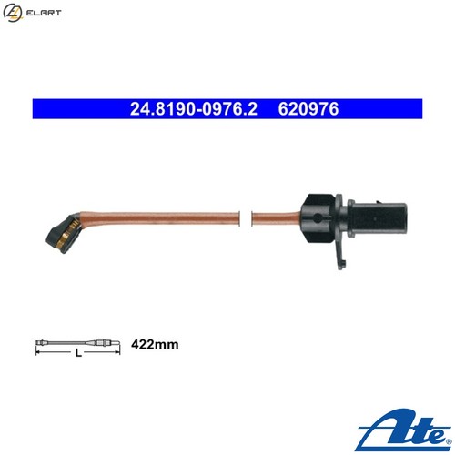 Warning contact brake pad - warning,