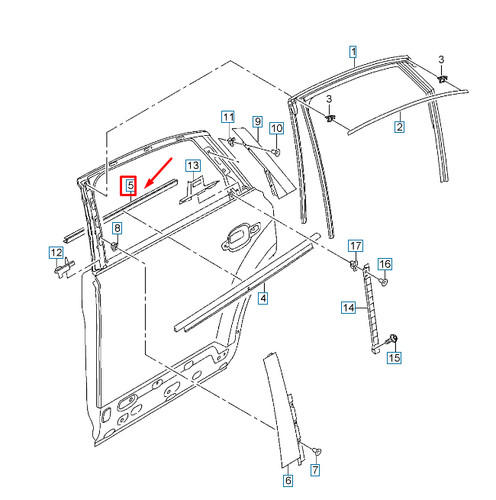 Audi rear left inner - q7,