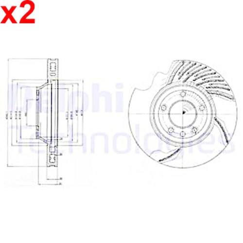 Brake disc delphi fits - delphi,