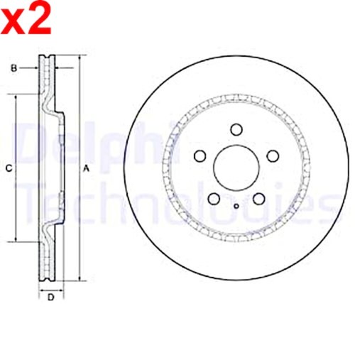 Brake disc delphi - fits, audi