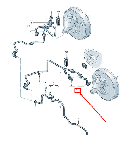 Audi vacuum pipe - 4l,